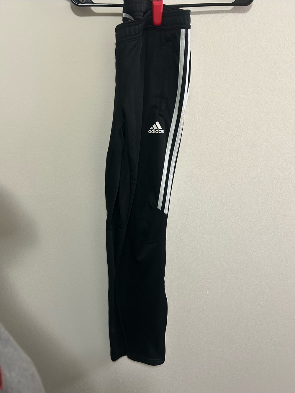adidas Black Joggers with White Three-Stripe Detailing